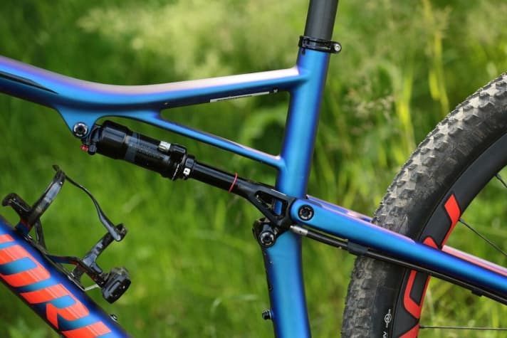   Naturally on board: the Autosag valve on the Rock Shock damper with Brain system.