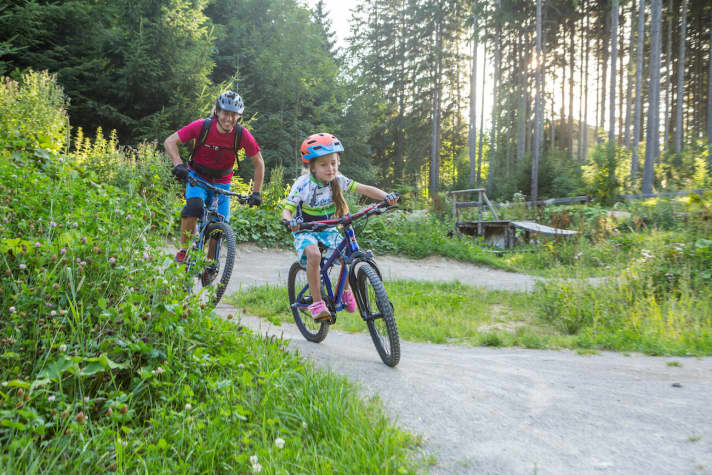   Technikschule mit Spaßpotential: Der Bike-Spielplatz an der Käseralm.