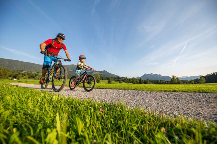   The perfect backdrop to get your first taste of biking: the Chiemgau Alpine foothills.