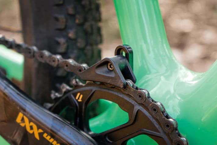   Orbea Alma M-LTD: Die Mini-Kettenführung macht ohne Federgabel definitiv Sinn.