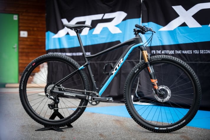   Mounted on an exhibition bike in Nove Mesto: the new Shimano XTR for 2019.