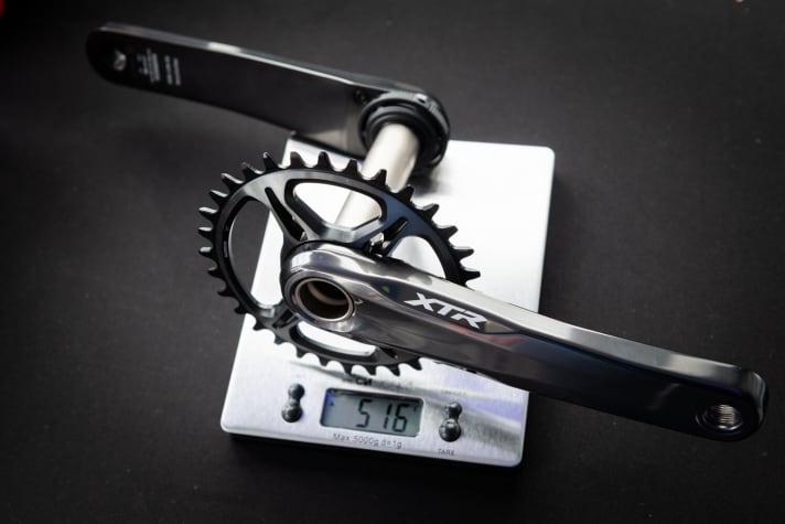  We were able to weigh the first prototype crank of the new Shimano XTR at the MTB World Cup in Nove Mesto.