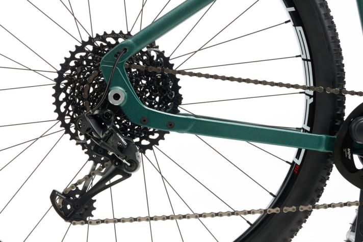   Die Sram GX Eagle mit 10-50er-Kassette soll dem Möve Henry für alle Lebenslagen zwischen 20-Prozent-Steigung und 60-km/h-Downhill reichen.