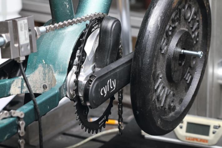   Static torque test: measurement with horizontal crank position and vertical force application