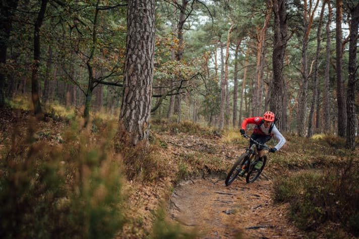  Auf flowigen und verspielten Trails ist das Radon Slide Trail in seinem Element. Wir konnten das Bike bereits auf gemäßigten Trails im Pfälzerwald testen.