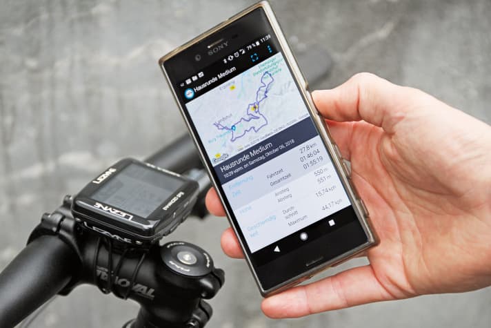   Lezyne Mega XL: After the ride, the tour can be conveniently analysed on the smartphone. If desired, the Lezyne GPS Alley V2 app can also synchronise the data automatically with your Strava account.
