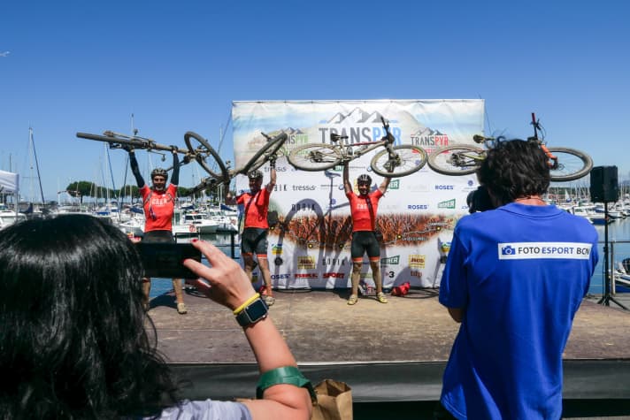   The big moment: seven days after the start in the Mediterranean, the Atlantic is reached.