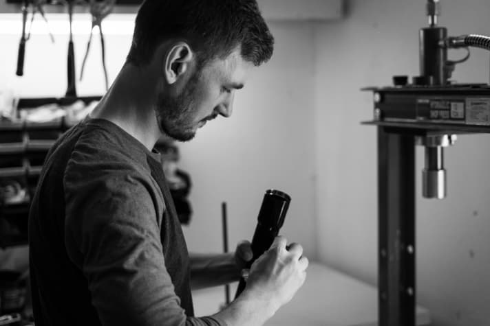   Cornelius Kapfinger assembles all of his Intend products himself. He gets support for the Blackline series.