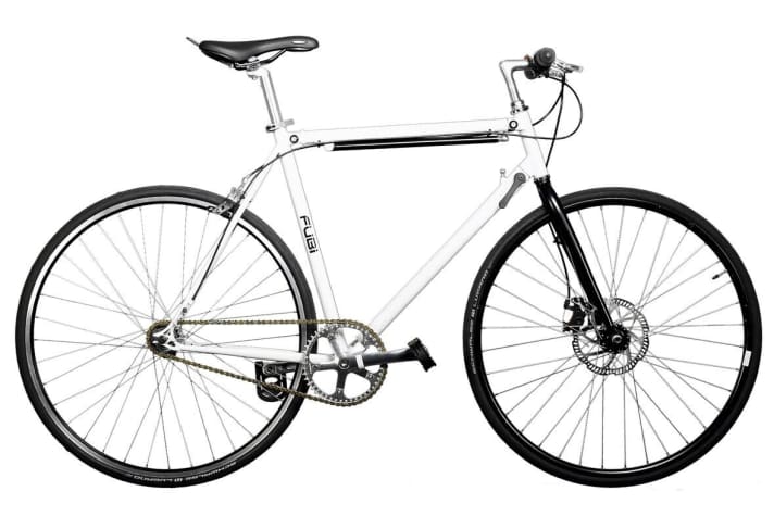 AWARD WINNER - FUBi fixie Manufacturer: Fubicom Ab Oy Statement from the Eurobike Award jury: "The FUBI fixie looks like it has a conventional frame, but has a completely new folding mechanism. The main material used is steel. This ensures that the cost of the bike, which is available in three frame sizes, is kept within limits."