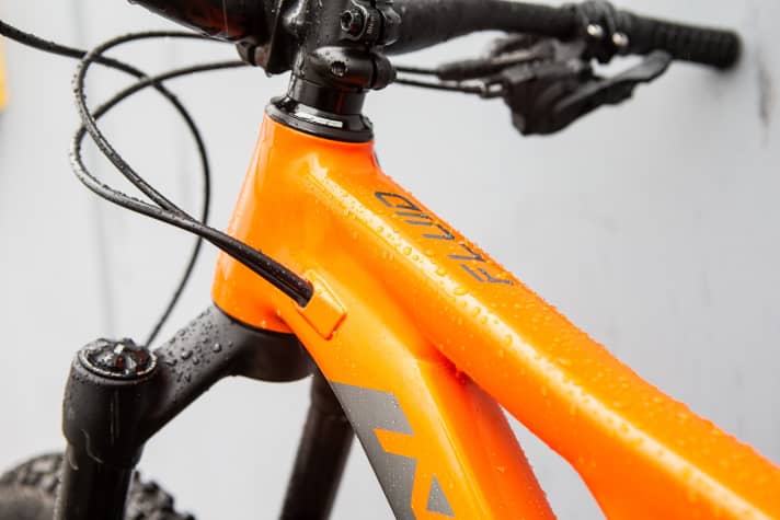 The aluminium frames have a high-quality finish and Norco has routed the cables inside the frame of the Fluid FS Youth.