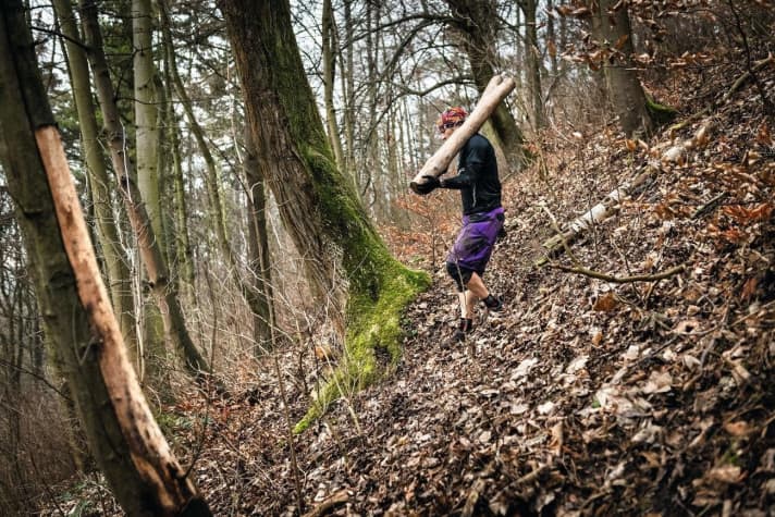   Steilhang bewältigen
