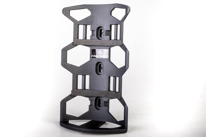   The Merida Gravelcage luggage holder has three holes for mounting on eyelets.
