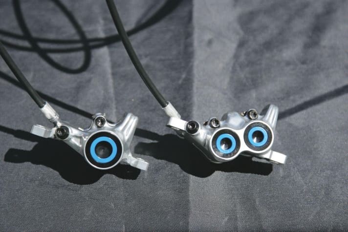   Perfekte Kombination? Die Magura MT Trail ist die Symbiose aus der der kraftvollen MT7 mit vier Kolben und der leichten MT8 mit zwei Kolben.