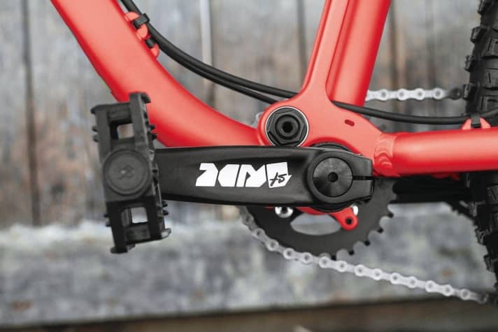 The rule of thumb for the crank length of children's bikes is: 10 per cent of body height!