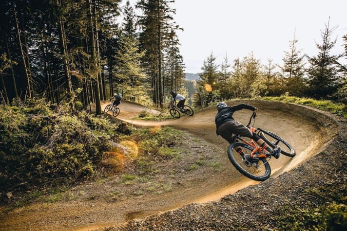   Unterwegs auf einem der zwei neuen Flow-Country-Trails im Bikepark Willingen.
