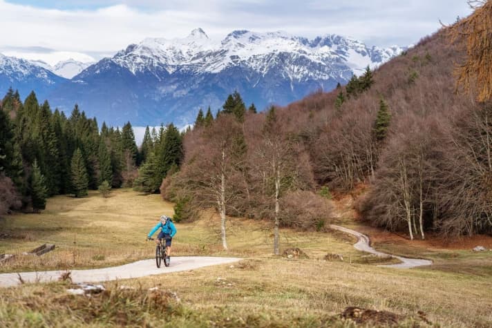   The Brenta panorama at the Malga di Vigo would be lost in the race pace.