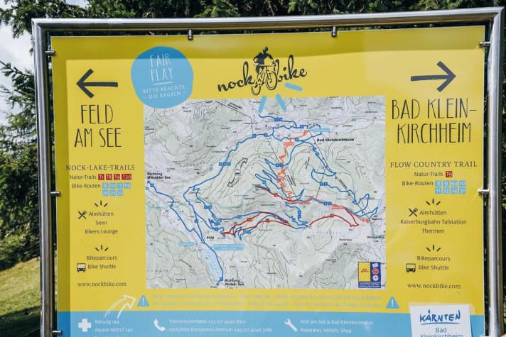   For bikers who have been steering their tyres over roots and stones for years and prefer to conquer the mountains under their own steam, the longest flow trail in Europe is the perfect treat after a beautiful day of touring on the legal trail network of the Nockberge.