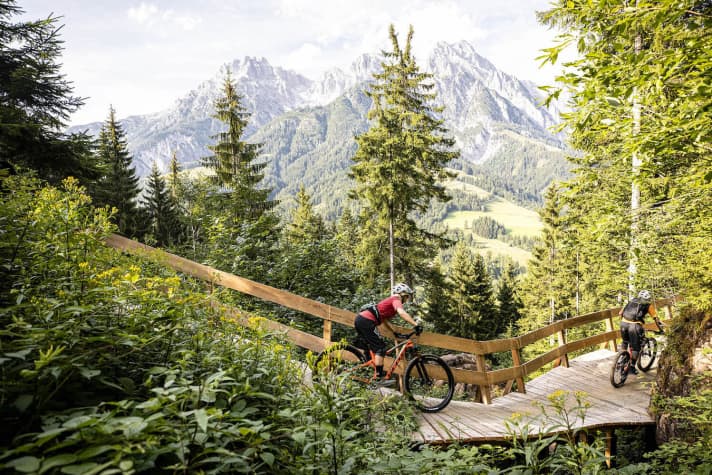   The Forsthof Trail in the Bikepark Leogang.