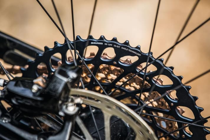 The Eagle cassettes from Sram with 10-52 teeth offer 520 per cent bandwidth.