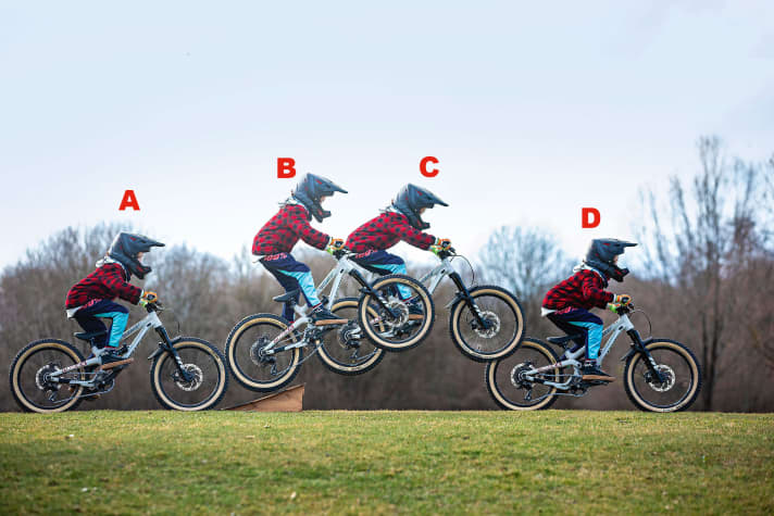   This is what the jump should look like after training - from A to D.