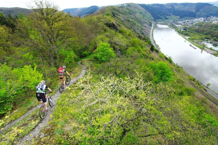   Fast 4000 Höhenmeter sammelt man auf unserer dreitägigen MTB-Tour entlang der Mosel.