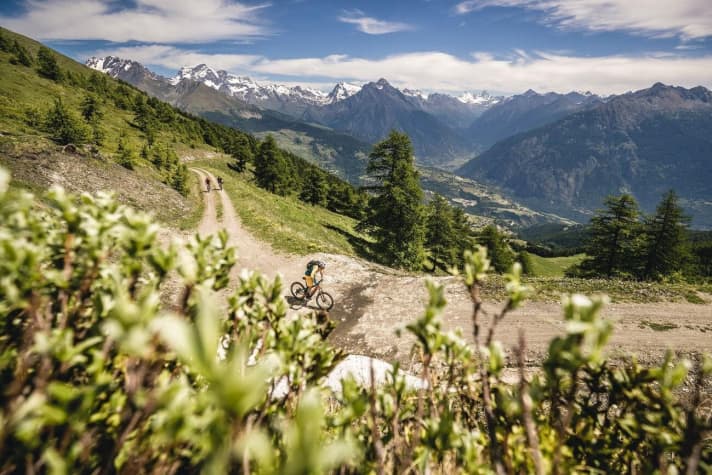   Pure panorama on the Punta Chaligne Supertrail