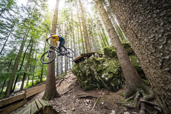   Thanks to the increased suspension travel, the new Altitude doesn't shy away from any drops.