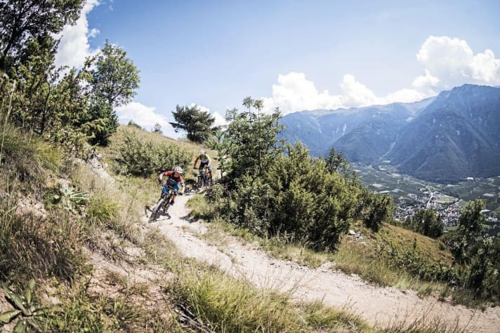  Annaberg-Runde mit Tschilli-Trail: Im unteren Teil bietet der Tschilli-Trail im Vinschgau Fahrspaß vom Feinsten.