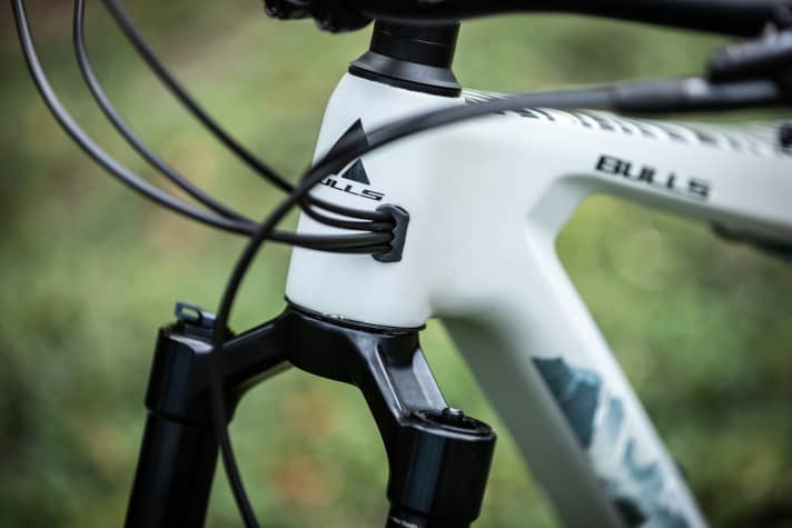 Der Zugeingang im Steuerrohr machte im Vorjahr bei mehreren Bulls-Testbikes Probleme, da er nicht am Rahmen fixiert ist.