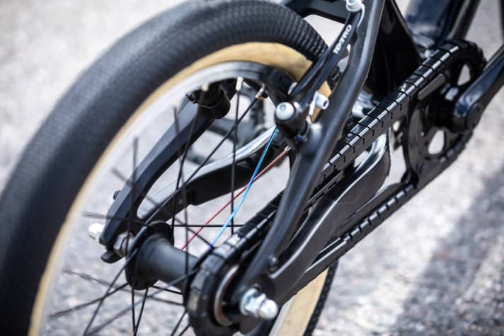 Zwei Regenbogen-Speichen pro Laufrad runden das stimmige Gesamtbild ab.