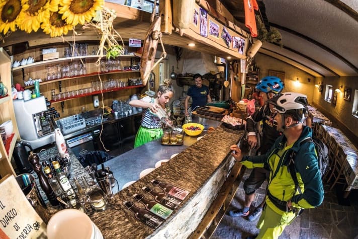   Malga Federia marks the halfway point of the tour. Home-made specialities are served here.