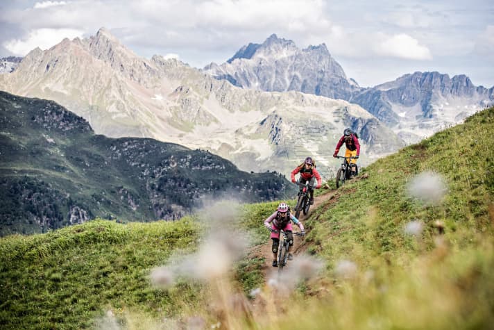   Der Varianten-Trail auf dem Weg zur Heidelberger Hütte.