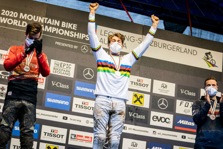   Wer folgt auf Downhill-Weltmeister Reece Wilson? Das wird sich 2021 Ende August in Val di Sole zeigen.