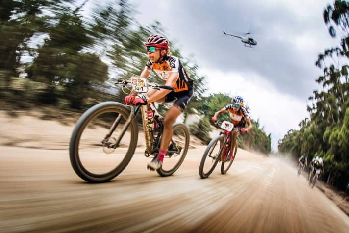   Ducking for more speed: Annika Langvad