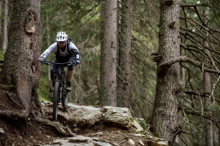   The rougher the trail, the more the Stumpjumper Evo blossoms. However, the bike is also fun on flatter trails.