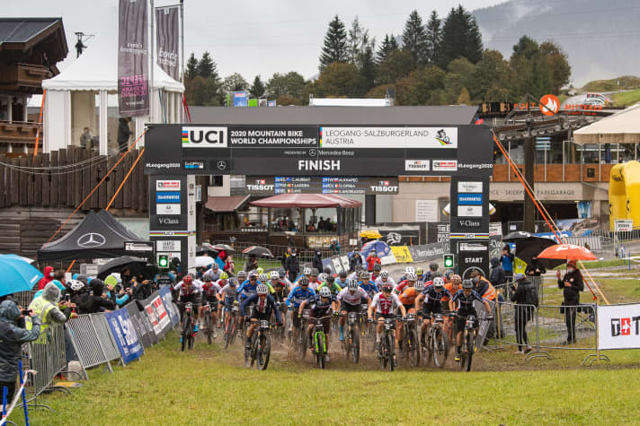   A total of 41 riders took part in the men's E-MTB competition in Leogang.