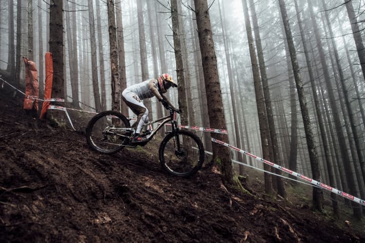   The lower part of the downhill course could be just as muddy as at the 2020 World Championships, but at least it won't be as cold.