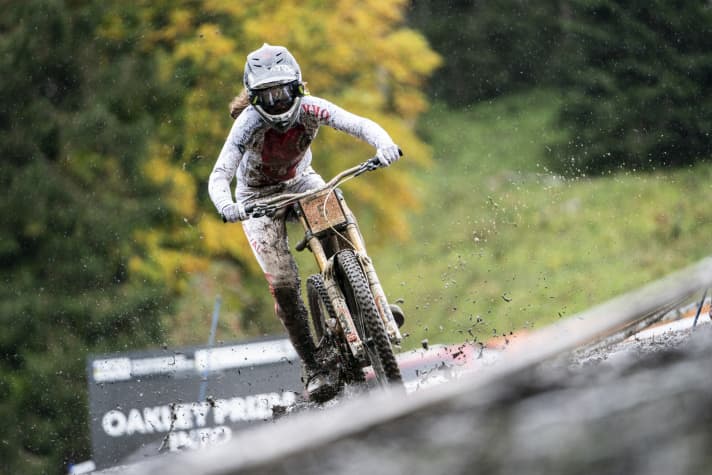   Die Heldin des Tages. Camille Balanche aus der Schweiz.