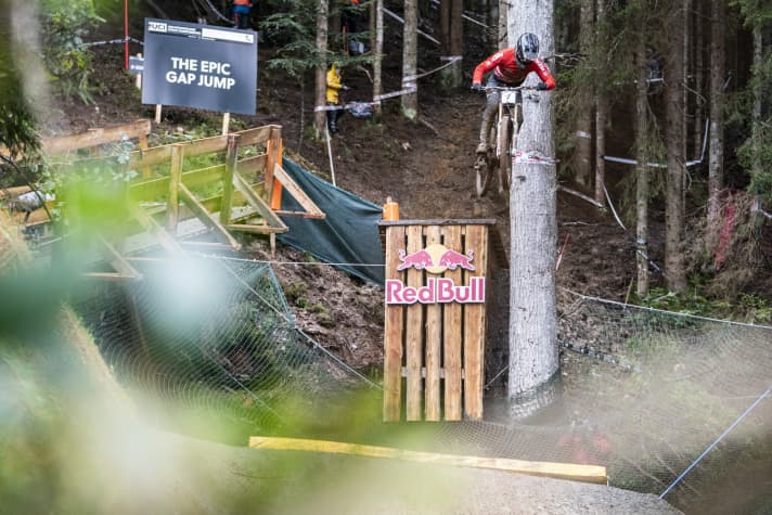   David Trummer on course for a medal for Austria.