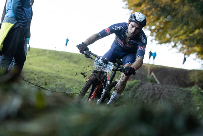  Cross-Spezialist Marcel Meisen von Alpecin Fenix zeigte zu Beginn des Rennens, dass er mit solchen Bedingungen bestens zurechtkommt.