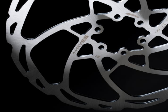   D Series: The brake discs from Hayes are not the lightest because they are 1.9 millimetres thick - but they can withstand a lot.