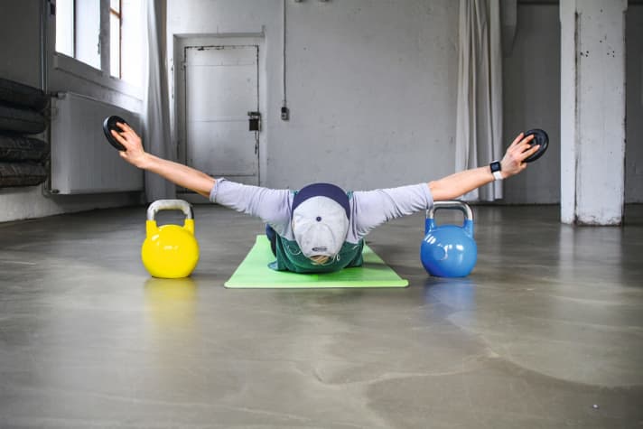   The butterfly reverse is a strength exercise that Nina learnt after a shoulder injury in rehab. You can feel every single back muscle getting hot when you do it.