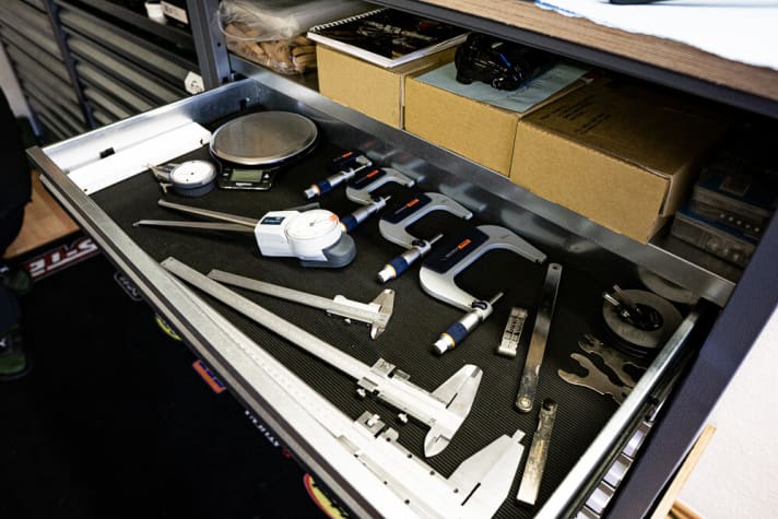   Akkurat gepflegte Messwerkzeuge.