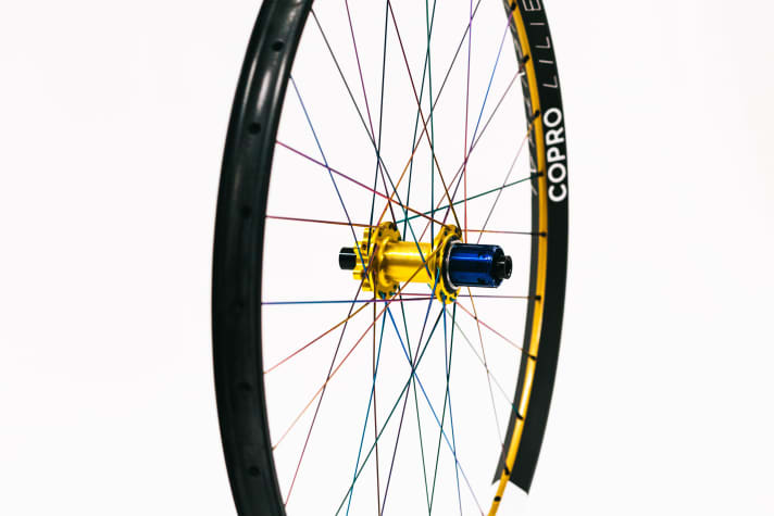  Auf Anfrage verbaut CoPro Naben und Speichen vom Wunschhersteller.