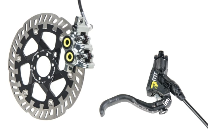 <a href="https://www.awin1.com/cread.php?awinmid=11768&awinaffid=471469&clickref=B+Magura+MT7+Pro+disc-brakes&ued=https%3A%2F%2Fwww.rosebikes.de%2Fmagura-mt7-pro-vorderrad-oder-hinterrad-scheibenbremse-2664719" target="_blank" rel="noopener noreferrer nofollow">MAGURA MT7 Pro</a> * | 433 grams / 275 euros¹ (four-piston brake)