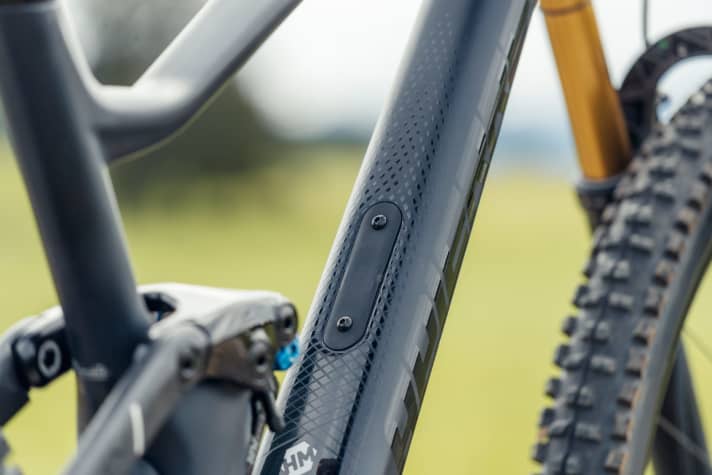 Also important for the MTB frame: the space for a bottle cage in the frame triangle.