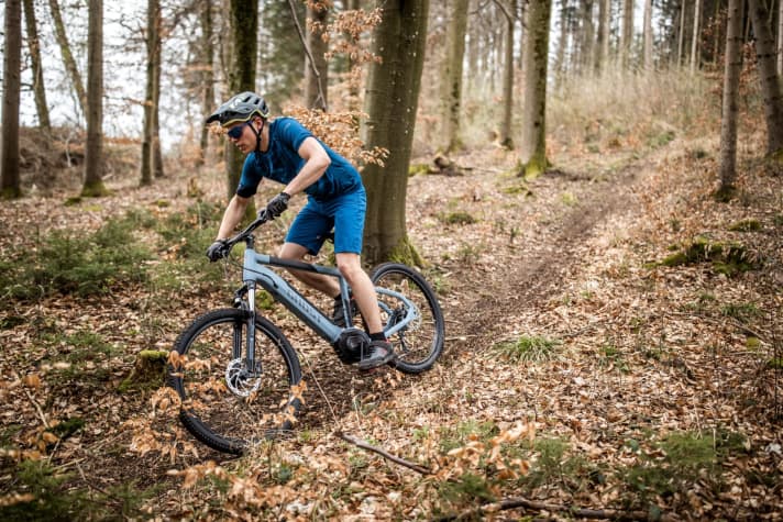 Leichte Trails ohne gröbere Hindernisse sind für <a href="https://luna.r.lafamo.com/ts/i5533923/tsc?amc=con.blbn.497955.507800.14129791&smc=BIKE&rmd=3&trg=https%3A%2F%2Fwww.fahrrad-xxl.de%2Ffahrraeder%2Fe-bike%2Fe-bike-mtb%2Fe-bike-hardtail%2F" target="_blank" rel="noopener noreferrer">E-MTB Hardtails</a> * kein Problem.