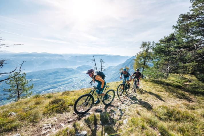 Sporty uphill and maximum riding fun downhill: trail bikes are strong all-round talents for climbing. A comparison of seven models around 3000 euros. Page 34