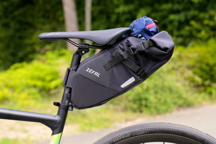   The Zéfal saddle bag is waterproof and extra reinforced on the underside.