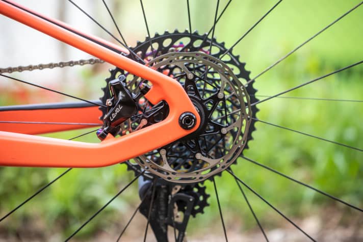   The rear brake mount in detail.